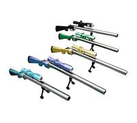 Gonetre Gun Shape Luminescent Gel Pens, 5pcs Color Random Gel Pens For Writing, School Office Stationery Supplies Eye Catching Toy Model Signature Pen For Anniversary Celebration (random)