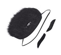 Gonetre Halloween Beard Facial Hair Mustache Party Prop Soft Plush Material Adjustable Elastic Bands for Costume Parties and Theatrical Productions (Yellow paABper card)