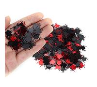 Gonetre Halloween Party Confetti Horrible Shape PVC Confetti Multi Shape Holiday Decorative DIY Scary Decorations 60g For Halloween Party Holiday Decorations (Black Spider + Red Spider)