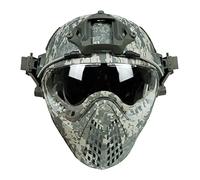 Gonetre Helmet Simple Assemble Disassembly Integrated Protection Full Face Shield for Outdoor Leisure Tactical Gear Unisex TPU Material L Size (City)