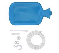 Gonetre Home Enema Bag Set 2l Home Enema Bag Corrugated Hose Enema Bag Kit 2l Home Enema Bag Set Corrugated Hose Hook Buckle Sieve Rubber Enema Bag Kit for Showering Blue (Blue)