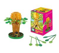 Gonetre Honey Bee Tree Game Toy Interactive Educational Fun Parent Child Activity Strategic Dexterity Learning Plastic 16x17.9x25CM (Red)