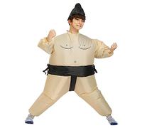 Gonetre Inflatable Wrestler Costume Water Proof Lightweight Reusable Blow Up Sumo Wrestler Suits for Parties Festivals Corporate Events 210T Polyester Fabric (Kids(for 120-140cm))