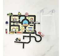 Gonetre Kids Bathing Puzzle Toys Foam Educational DIY Cute Water Sticky Wall Bath Toys for Baby Boys Girls Early Learning Bath Time Fun (Car Track)