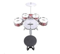 Gonetre Kids Jazz Set 5 Piece Toddler Kit Musical Instrument Toy with Stool Sticks Educational Percussion Boys Girls Birthday Christmas