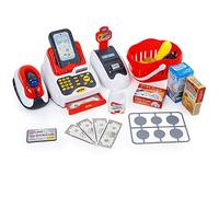 Gonetre Kids Pretend Play Cash Register Set with Scanner, Educational Toy