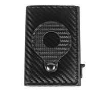 Gonetre Men Soft PU Leather Wallet Carbon Fiber Pattern Card Holder Business Trip, PU Carbon Fiber Black, Uniform Size
