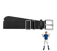 Gonetre Men'S Baseball Softball Belt Black/Blue Adjustable Waist Belt For Youth Adult, Men Polyester Fiber Leather Alloy Elastic Belt For Running, About 70cm/27.5inch-130cm/51.1inch