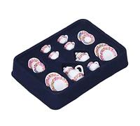 Gonetre Mini Tea Set Model Dollhouse Tea Set Miniature Exquisite Beautiful Delicate Vivid Attractive Miniature Dollhouse Accessories for 112 Scale Furniture Ceramic