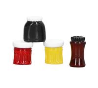 Gonetre Miniature Jam Jar Models Handcrafted Traditional Designs Exquisite Craftsmanship Dollhouse Accessories for 1/12 Scale Dollhouses Kitchen Furniture Set Resin Material 4pcs