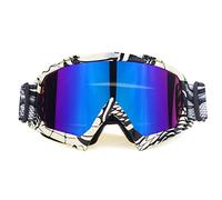 Gonetre Motocross Goggles Glasses Windproof Protective Dirt Bike ATV Goggles with PC Lenses for Motorcycle Off Road Riding Outdoor Windproof Mountaineering (E)