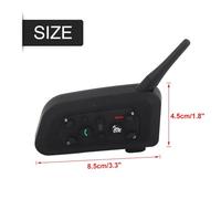 Gonetre Motorcycle Helmet Bluetooth Intercom, 800m Range Interphone for 6 | Bluetooth 5.1 Chip, IP65 , 29-hour Talk Time, Compatible with Full-face & Half-face Helmets