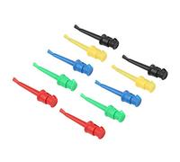 Gonetre Multimeter Test Hook Kit P5002 Premium Gold Plated Copper Spring Loaded SMT SMD IC Grabber Leads for Electronics Repair Cell (Red, blacCk, yellow, blue and green)