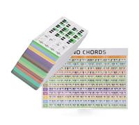 Gonetre Music Flash Cards Piano Chords Chart Vibrant Color Coded Flash Cards for Beginner Piano Learning Students Teachers Homeschoolers Copper Plate Paper 3.74 x 5.31 Inches 100 Chords