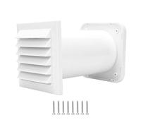 Gonetre Passive Air Vent, Adjustable Airflow Through Wall Ventilation Kit with Telescopic Duct and Louvered Cover, for Wall Thickness 185-335mm