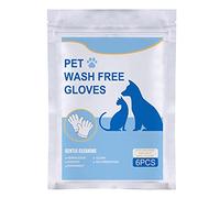 Gonetre Pet Wipes No Rinse Pet Bathing Wipes Easy to Use Water Activated Foam Scrub Cleansing for Dogs Cats Travel Home Aluminum Pack 24.7x25CM 6Pcs