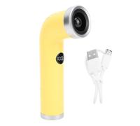 Gonetre Portable Cordless Handheld Bladeless Fan Usb Type C Rechargeable Battery Digital Display Small Portable Cooling For Travel Outdoor Use (Yellow)