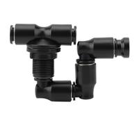 Gonetre Reptiles Mist Sprinkler, 360°Adjustable Reptile Nozzle, Ine Mist Sprayer Nozzle, Reptiles Fogger Mist Sprinkler for Rainforest Tank Pet Cooling System, Black