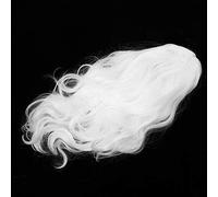 Gonetre Santa Claus Wig Synthetic Hair White Long Curly Wavy Wigs Comfortable Breathable Role Play Costume Christmas Party Halloween