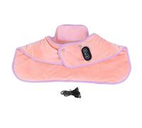 Gonetre Shoulder Heating Pad Massager Shoulder Support Electric Heated Wrap 3 Gears Fast Heating Vibrating Massage Pad Brace for Waist Abdomen Legs Knees Soft Velvet Carbon Fiber (Orange Pink)