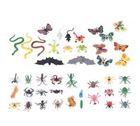 Gonetre Simulation Model Kit Lifelike Vivid Soft Odorless Educational Toys for Kids Above 4 to 6 Years Old Plastic 43Pcs