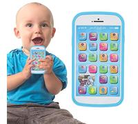 Gonetre Sound Arabic Learning Machine Interactive Multifunctional Early Educational Touch Screen Device for Children Kids English Arabic Language Reading ABS Material (Blue)