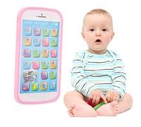 Gonetre Sound Arabic Learning Machine Interactive Multifunctional Early Educational Touch Screen Device for Children Kids English Arabic Language Reading ABS Material (Pink)