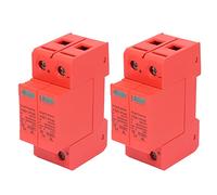 Gonetre SPD Protective Devices High Performance DC Photovoltaic Arrester 2P 40KA Protector for Solar Power Systems Rail Installation PC Material Retardant 2Pcs (DC 500V)