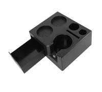 Gonetre Square Coffee Tamping Station Organizer Holder Premium Plastic Multifunctional Storage for Coffee Tamper Distributor Portafilter Accessories Home Cafe