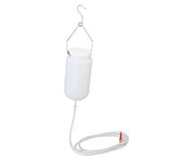 Gonetre Universal Motorcycle Auxiliary Fuel Tank 1L Portable Extra Gas Storage With Upgraded Shut Off Valve And Mounting Chain For Long Distance Traveling And Adventure Rides