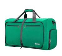 Gonex 100L Large Foldable Travel Duffle Bag with Shoes Compartment, Packable Lightweight Water Repellent Duffel Bag for Camping Gym Weekender Bag Mint Green