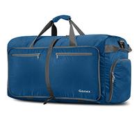 Gonex 150L Large Foldable Travel Duffle Bag with Shoes Compartment, Packable Lightweight Water Repellent Holdall Bag for Camping Gym Weekender Bag Deep Blue