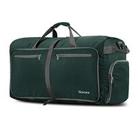 Gonex 150L Large Foldable Travel Duffle Bag with Shoes Compartment, Packable Lightweight Water Repellent Duffel Bag for Camping Gym Weekender Bag Dark Green