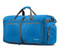 Gonex 150L Large Foldable Travel Duffle Bag with Shoes Compartment, Packable Lightweight Water Repellent Holdall Bag for Camping Gym Weekender Bag Sky Blue