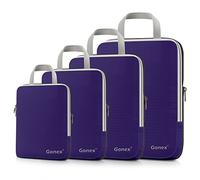 Gonex Compression Packing Cubes, 4-Piece Expandable Travel Organisers