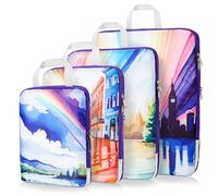 Gonex Compression Packing Cubes Extensible Organizer Bags For Travel Suitcase Organization Set of 4 Bags