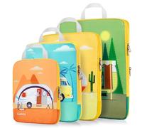 Gonex Compression Packing Cubes Extensible Organizer Bags For Travel Suitcase Organization Set of 4 Bags