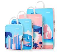 Gonex Compression Packing Cubes Extensible Organizer Bags For Travel Suitcase Organization Set of 4 Bags