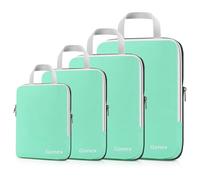 Gonex Compression Packing Cubes Extensible Organizer Bags For Travel Suitcase Organization Set of 4 Bags (Mint Green)