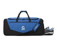 Gonex Gym Duffel Bag 100L with Shoe Compartment Wet Pocket, Large Capacity Sports Duffle Bag for Men Women, Workout & Travel Bag with Multiple Pockets, Black/Blue, Large