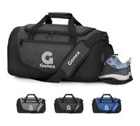 Gonex Gym Duffel Bag 30L with Shoe Compartment Wet Pocket, Large Capacity Sports Duffle Bag for Men Women, Workout & Travel Bag with Multiple Pockets, Black, Small