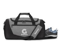 Gonex Gym Duffel Bag 30L with Shoe Compartment Wet Pocket, Large Capacity Sports Duffle Bag for Men Women, Workout & Travel Bag with Multiple Pockets, Black/Gray, Small