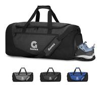 Gonex Gym Duffel Bag 60L with Shoe Compartment Wet Pocket, Large Capacity Sports Duffle Bag for Men Women, Workout & Travel Bag with Multiple Pockets, Black, Medium