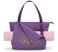 Gonex Yoga Mat Bag, Yoga Gym Bag Tote Bag with Multi Pockets For Women Men, Canvas Yoga Mat Carrier Take in Out Mat Easily For Pilates Travel Workout Office