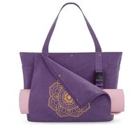 Gonex Yoga Mat Bag, Yoga Gym Bag Tote Bag with Multi Pockets for Women Men, Canvas Yoga Mat Carrier Take in Out Mat Easily for Pilates Travel Workout Office
