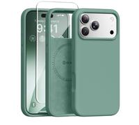GONEZ for iPhone 18 Pro Case/iPhone 17 Pro Case, Midnight Green | Fit for MagSafe, Screen Protector, Full Camera Protection, Premium Silicone Cover Shockproof Drop Protection Slim Phone Case