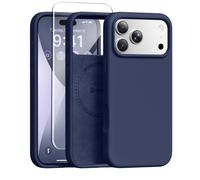 GONEZ for iPhone 18 Pro Max Case/iPhone 17 Pro Max Case, Midnight Blue | Fit for MagSafe, Screen Protector, Full Camera Protection, Premium Silicone Cover Shockproof Drop Protection Slim Phone Case