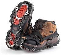 GONFOWE Ice Snow Grips, Antislip Snow Grips Ice Traction Cleats Crampons for Footwear Shoes Cover with 19 Stainless Steel Spikes, Protect for Walking, Jogging, Climbing, Hiking Sports on Snow and Ice