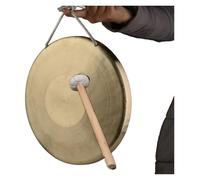 Gong， 30cm Hand gong cymbal Brass gong Church Opera Percussion Instrument with Round Playing hammermini gong(32cm)