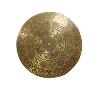 gong chinese gong chimes large gong Big Causeway Copper Sound Relax of Meditation Music Music Snaping Six Characters Mantra Planet Causeway(Color:A,Size:60cm)